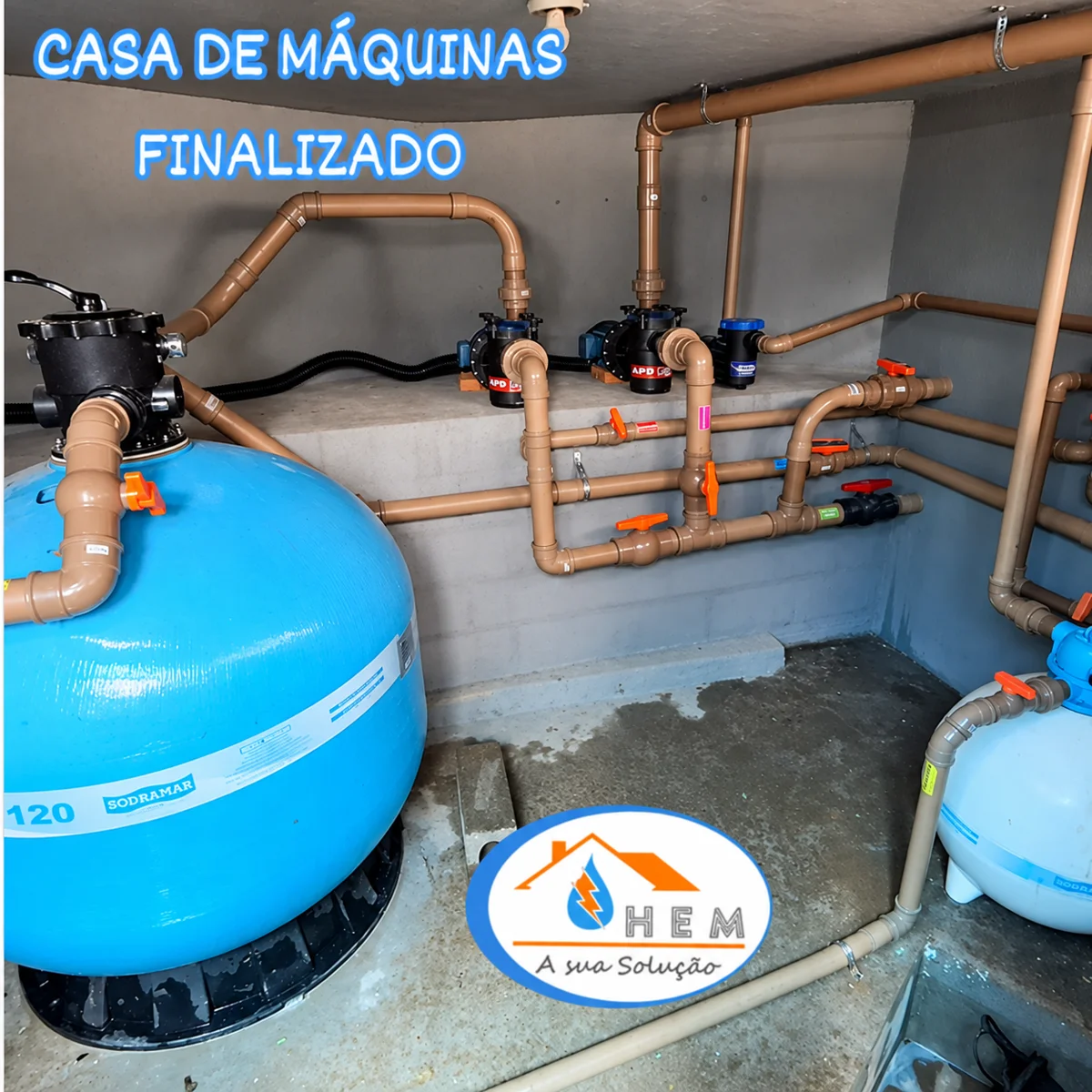 Casa de máquinas finalizada — HEM Manutenções