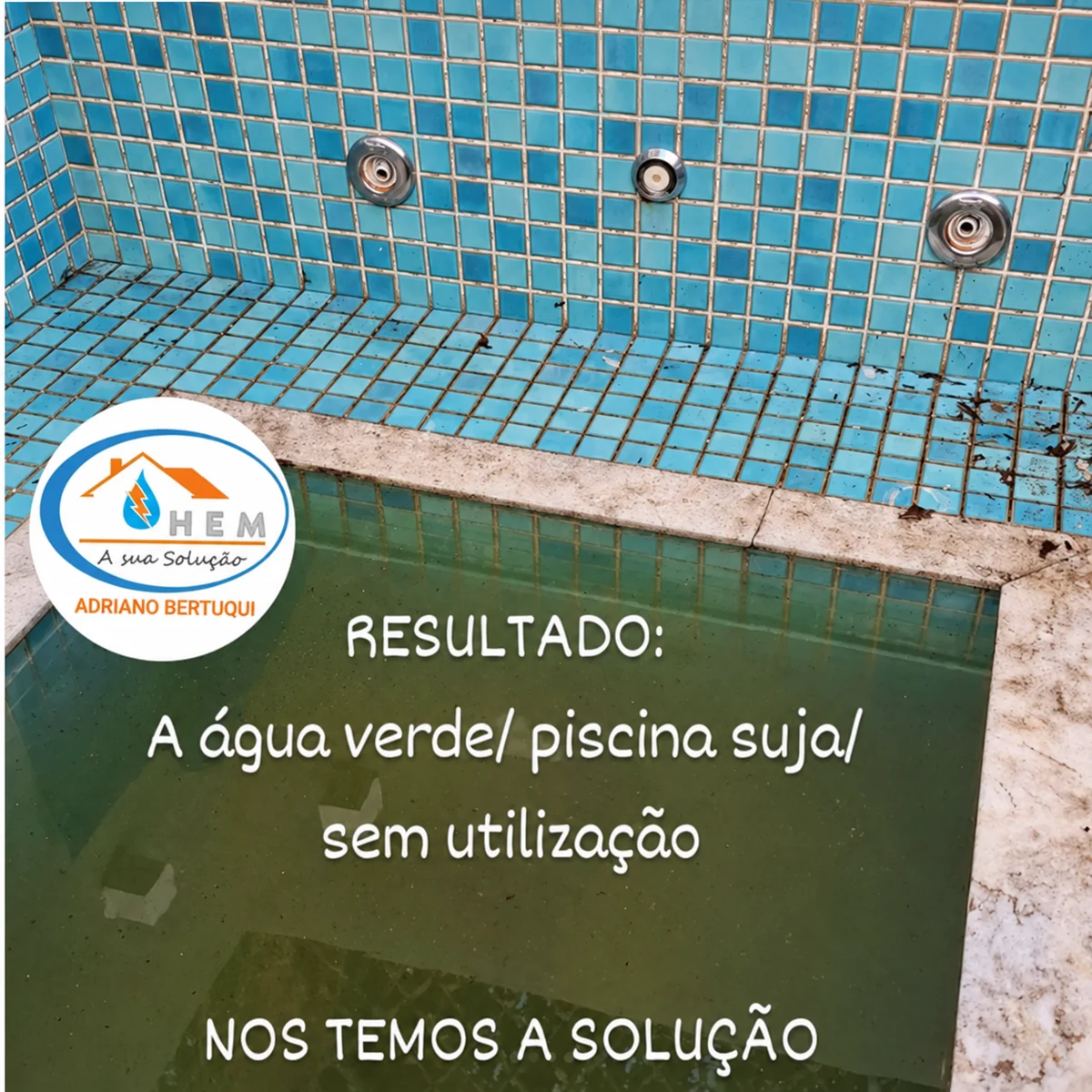 Piscina com água verde — HEM Manutenções