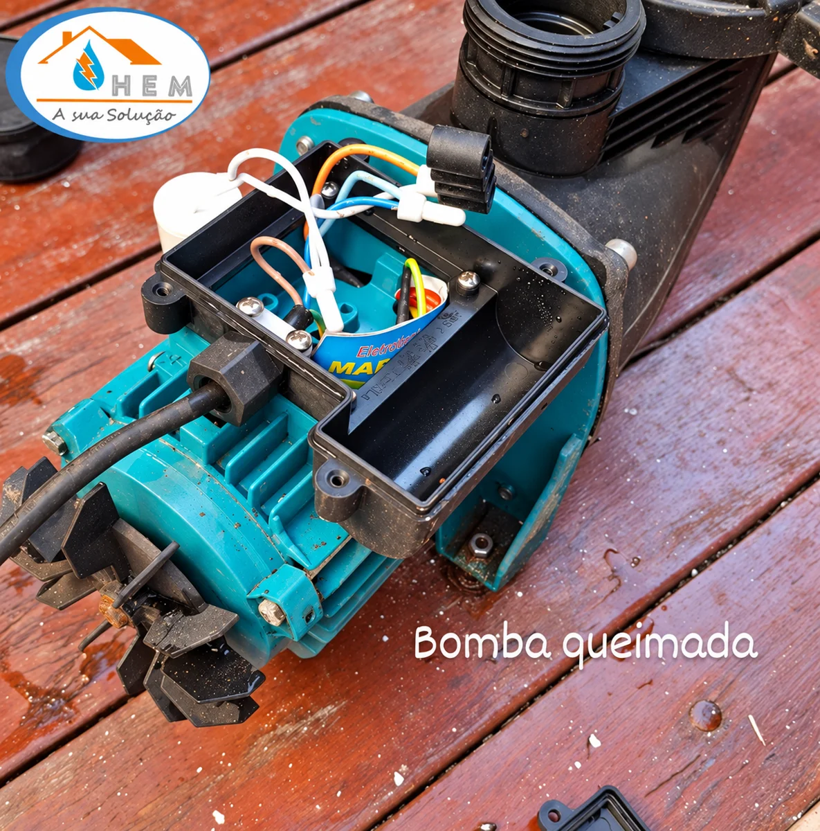Motobomba em manutenção — HEM Manutenções